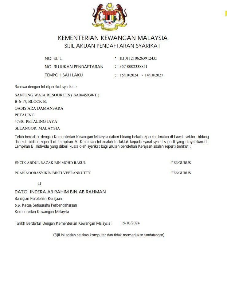 Halal Certificate 1 Front